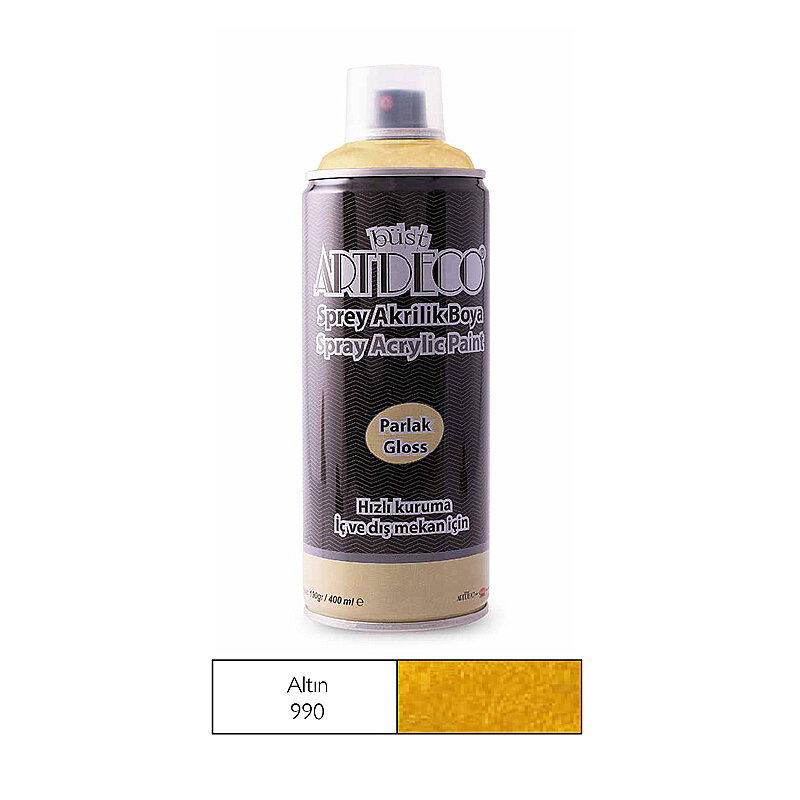 ARTDECO SPREY AKRİLİK BOYA 990 ALTIN 400ml (Y-400-990)
