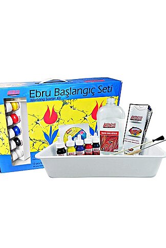 ARTDECO EBRU BAŞLANGIÇ SETİ 5 RENKx30ml (A4 TEKNELİ)(Y-016-ES2) - 1