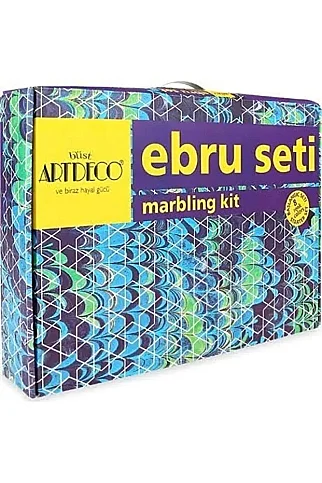 ARTDECO EBRU BAŞLANGIÇ SETİ 8 RENKx30ml (A4 TEKNELİ)(Y-016-ES8) - 1
