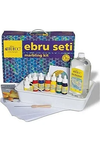 ARTDECO EBRU BAŞLANGIÇ SETİ 8 RENKx30ml (A4 TEKNELİ)(Y-016-ES8) - 2