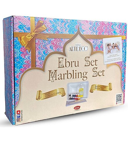 ARTDECO EBRU BAŞLANGIÇ SETİ A4 TEKNELİ 12x15ml (Y-016-ES7) - 1