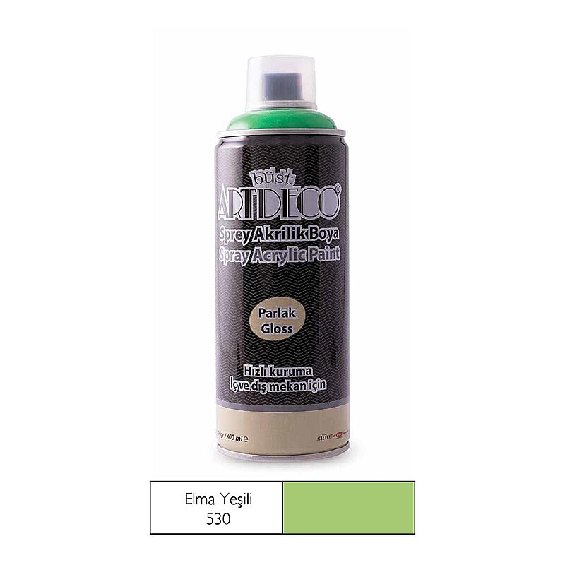 ARTDECO SPREY AKRİLİK BOYA 530 ELMA YEŞİLİ 400ml (Y-400-530)