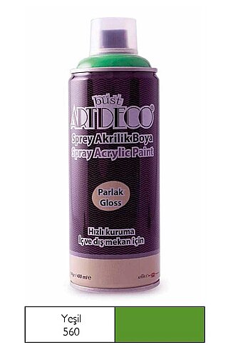 ARTDECO SPREY AKRİLİK BOYA 560 YEŞİL 400ml (Y-400-560) - 1