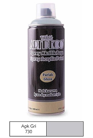 ARTDECO SPREY AKRİLİK BOYA 730 AÇIK GRİ 400ml (Y-400-730) - 1