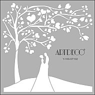ARTDECO ST102 STENCİL BOYAMA ŞABLONU AŞIKLAR 30x30cm (Y-100-ST102) - ARTDECO