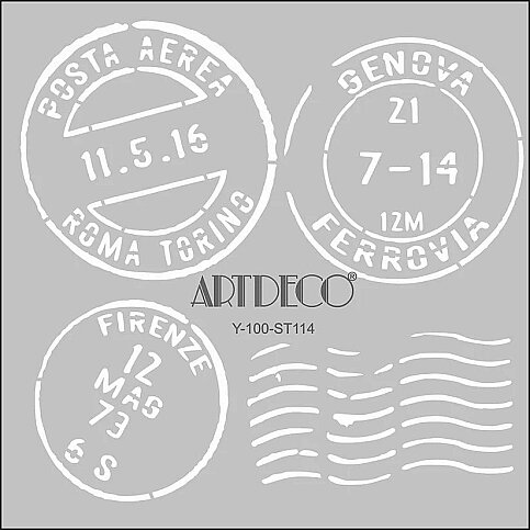 ARTDECO ST114 STENCİL BOYAMA ŞABLONU İTALYAN PULU 30x30cm (Y-100-ST114) - 1