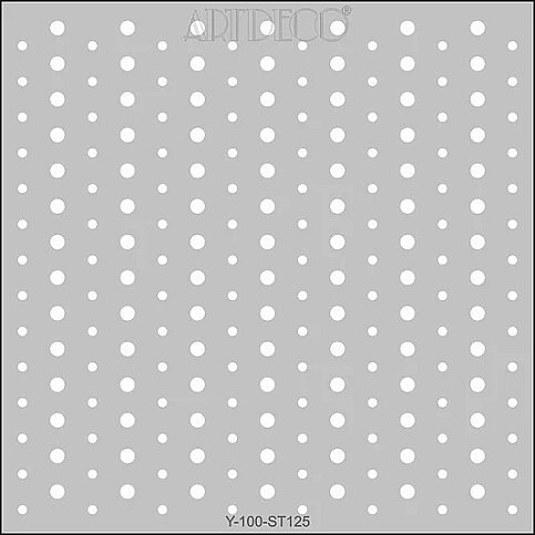 ARTDECO ST125 STENCİL BOYAMA ŞABLONU NOKTALAR 30x30cm (Y-100-ST125) - 1