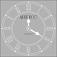 ARTDECO ST131 STENCİL BOYAMA ŞABLONU SAAT BOYAMA ŞABLONU STENCİL 30x30cm (Y-100-ST131) - ARTDECO