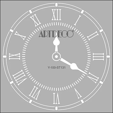 ARTDECO ST131 STENCİL BOYAMA ŞABLONU SAAT BOYAMA ŞABLONU STENCİL 30x30cm (Y-100-ST131) - 1