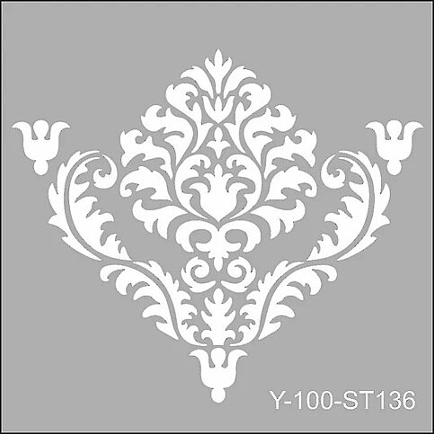 ARTDECO ST136 STENCİL BOYAMA ŞABLONU DAMASK 2 30x30cm (Y-100-ST136) - 1