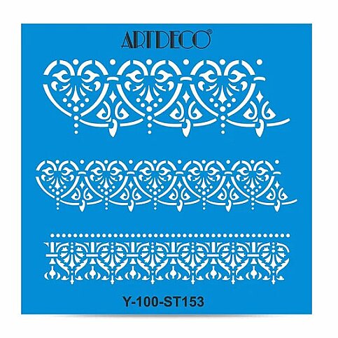 ARTDECO ST153 STENCİL BOYAMA ŞABLONU OTANTİK BORDÜR 30x30cm (Y-100-ST153) - 1