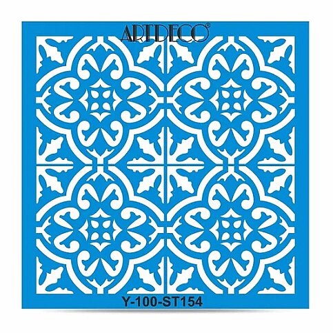 ARTDECO ST154 STENCİL BOYAMA ŞABLONU ANTİK KARO 30x30cm (Y-100-ST154) - 1