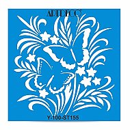 ARTDECO ST155 STENCİL BOYAMA ŞABLONU KELEBEK DOĞA 30x30cm (Y-100-ST155) - ARTDECO