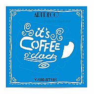 ARTDECO ST161 STENCİL BOYAMA ŞABLONU KAHVE ZAMANI 30x30cm (Y-100-ST161) - ARTDECO