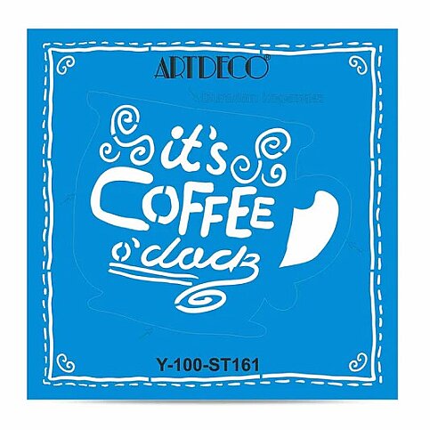 ARTDECO ST161 STENCİL BOYAMA ŞABLONU KAHVE ZAMANI 30x30cm (Y-100-ST161) - 1