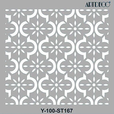 ARTDECO ST167 STENCİL BOYAMA ŞABLONU OTANTİK DESEN 30x30cm (Y-100-ST167) - 1