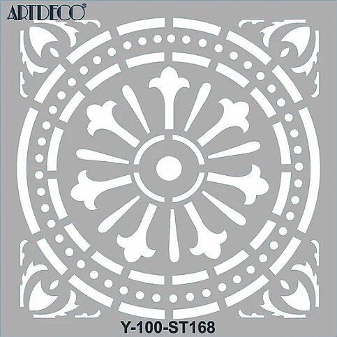 ARTDECO ST168 STENCİL BOYAMA ŞABLONU GEOMETRİK DESEN FAYANS 30x30 (Y-100-ST168) - 1