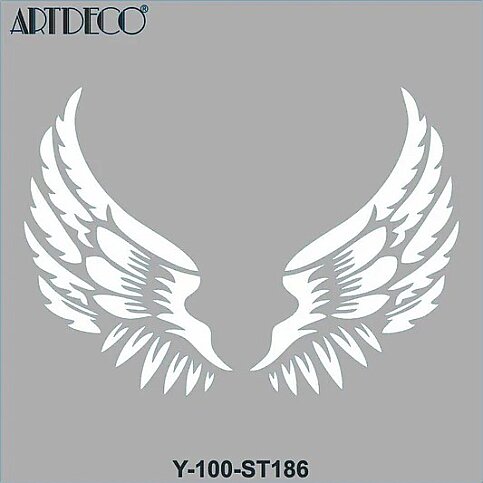 ARTDECO ST186 STENCİL BOYAMA ŞABLONU MELEK KANADI 30x30cm (Y-100-ST186) - 1