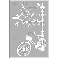 ARTDECO ST202 STENCİL BOYAMA ŞABLONU BİSİKLET BOYAMA ŞABLONU STENCİL A4 (Y-100-ST202) - ARTDECO