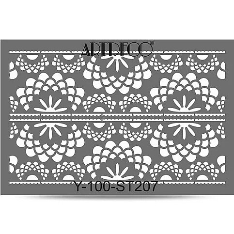 ARTDECO ST207 STENCİL BOYAMA ŞABLONU DANTEL 2 A4 (Y-100-ST207) - 1
