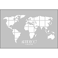 ARTDECO ST208 STENCİL BOYAMA ŞABLONU DÜNYA HARİTASI A4 (Y-100-ST208) - ARTDECO