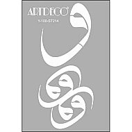 ARTDECO ST214 STENCİL BOYAMA ŞABLONU VAV BOYAMA ŞABLONU STENCİL A4 (Y-100-ST214) - ARTDECO