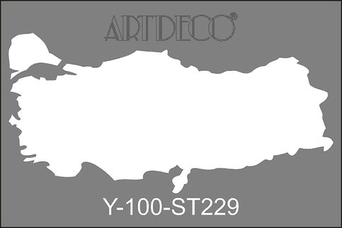 ARTDECO ST223 STENCİL BOYAMA ŞABLONU TÜRKİYE HARİTASI A4 - 1