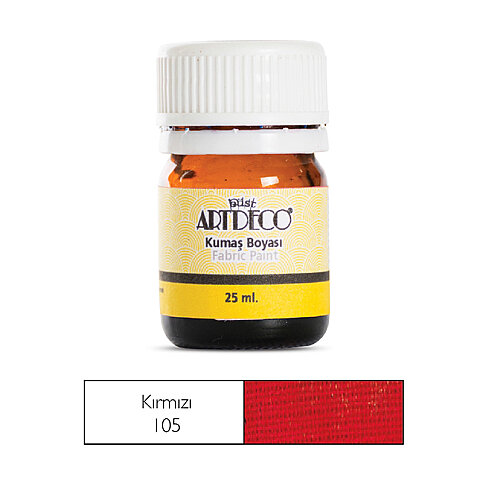 ARTDECO 010A KUMAŞ BOYASI 105 KIRMIZI 25ml (Y-010A-105) - 1