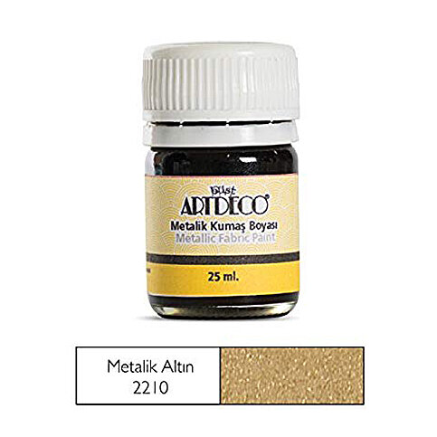ARTDECO 011A KUMAŞ BOYASI 221 METALİK ALTIN 25ml (Y-011A-221) - 1