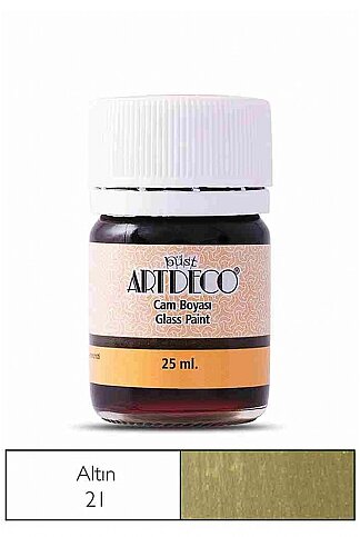 ARTDECO 030A CAM BOYASI 21 METALİK ALTIN 25ml (Y-030A-21) - 1
