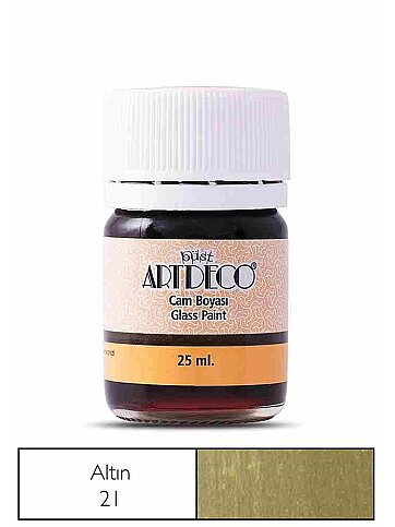 ARTDECO 030A CAM BOYASI 21 METALİK ALTIN 25ml (Y-030A-21) - 1
