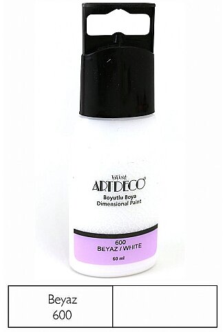 ARTDECO 042C BOYUTLU BOYA 600 BEYAZ 60ml (Y-042C-600) - 1
