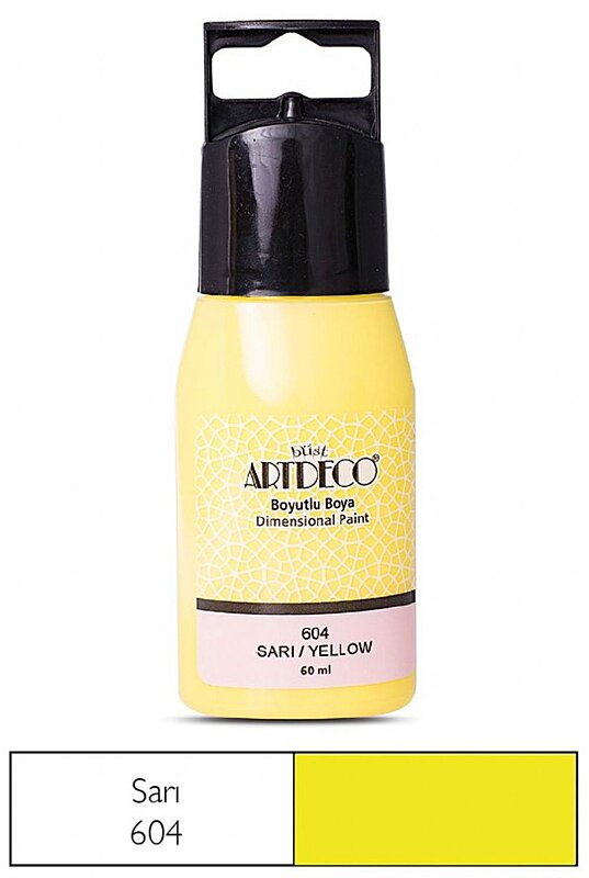 ARTDECO 042C BOYUTLU BOYA 604 SARI 60ml (Y-042C-604)