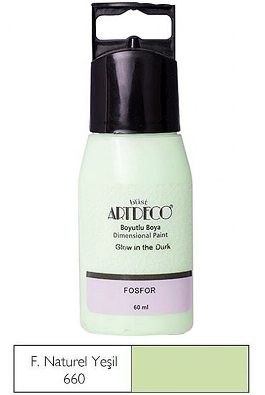 ARTDECO 042C FOSFORLU BOYUTLU BOYA 660 FOSFORLU YEŞİL 60ml (Y-042C-660)