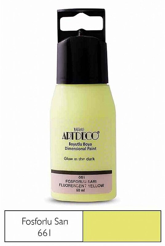 ARTDECO 042C FOSFORLU BOYUTLU BOYA 661 FOSFORLU SARI 60ml (Y-042C-661)