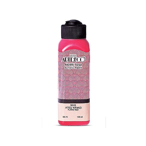 ARTDECO 070R AKRİLİK BOYA 3015 ATEŞ KIRMIZISI 140ml (Y-070R-3015) - 1
