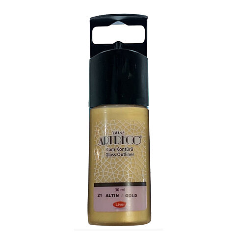 ARTDECO 030B CAM BOYASI KONTÜRÜ 21 ALTIN 30ml (Y-030B-21) - 1