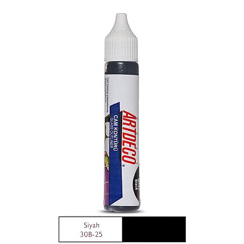 ARTDECO 030B CAM BOYASI KONTÜRÜ 25 SİYAH 30ml (Y-030B-25) - 1