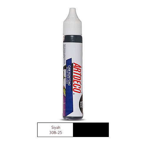ARTDECO 030B CAM BOYASI KONTÜRÜ 25 SİYAH 30ml (Y-030B-25) - 1