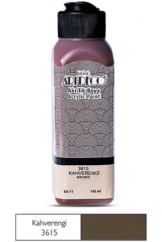 ARTDECO 070R AKRİLİK BOYA 3615 KAHVERENGİ 140ml (Y-070R-3615) - 1