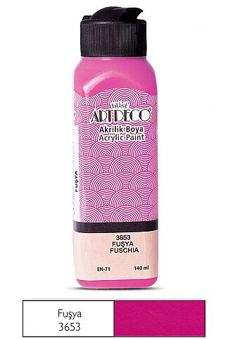 ARTDECO 070R AKRİLİK BOYA 3653 FUŞYA 140ml (Y-070R-3653) - 1