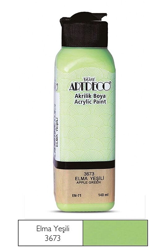 ARTDECO 070R AKRİLİK BOYA 3673 ELMA YEŞİLİ 140ml (Y-070R-3673)