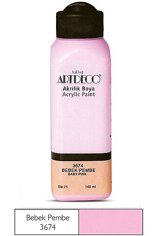 ARTDECO 070R AKRİLİK BOYA 3674 BEBEK PEMBESİ 140ml (Y-070R-3674) - 1