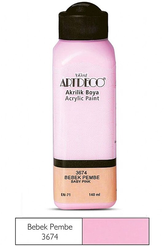 ARTDECO 070R AKRİLİK BOYA 3674 BEBEK PEMBESİ 140ml (Y-070R-3674)