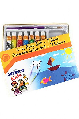 ARTDECO KİDS ARTS GUAJ BOYA SETİ 7 RENKx6ml (Y-501-S7) - 1