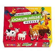 ARTENİNO JUMBO PUZZLE DOKUN HİSSET YABANİ HAYVANLAR 12 PARÇA - ARTENİNO