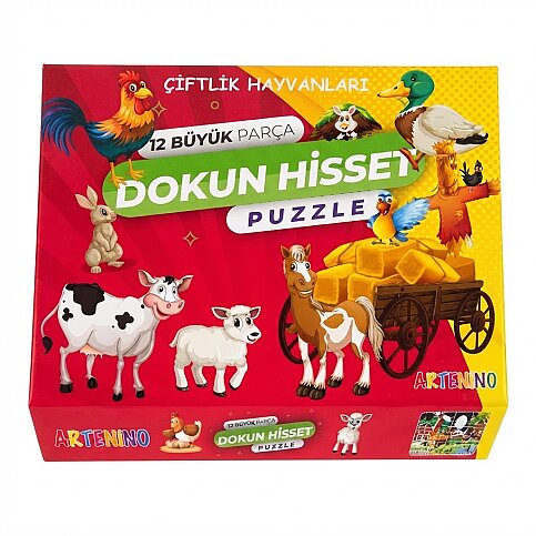 ARTENİNO JUMBO PUZZLE DOKUN HİSSET YABANİ HAYVANLAR 12 PARÇA - 1