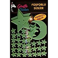 ARTİKEL FS-030 KARANLIKTA PARLAYAN SÜS GİRAFFE FOSFORLU AY VE YILDIZ - ARTİKEL