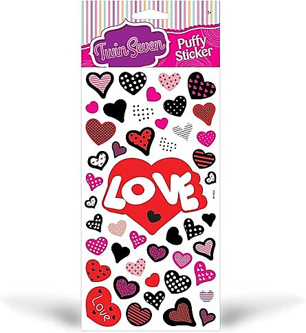 Artikel Pm-190 Büyük Puffy Sticker Kalp Yıldız Kelebek - 1