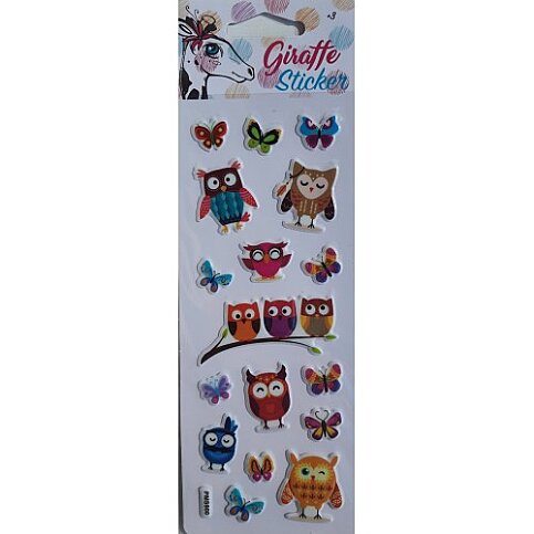 Artikel Pms-900 Küçük Sticker Kelebek Baykuş - 1